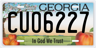 GA license plate CUO6227