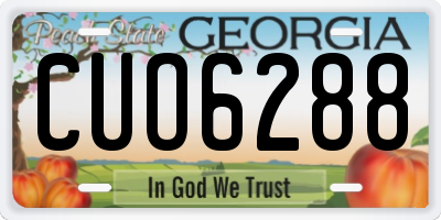 GA license plate CUO6288
