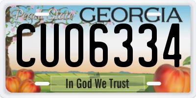 GA license plate CUO6334