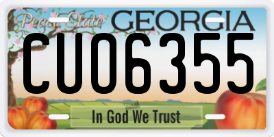 GA license plate CUO6355