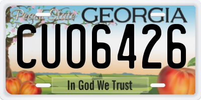 GA license plate CUO6426