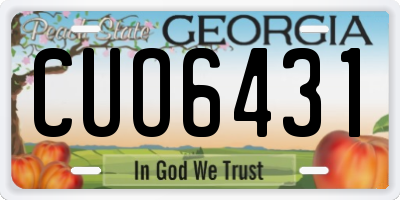 GA license plate CUO6431