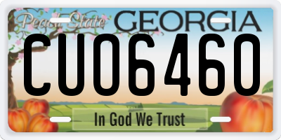 GA license plate CUO6460