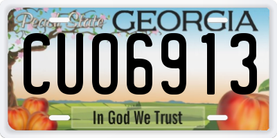 GA license plate CUO6913