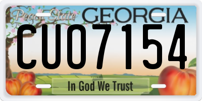 GA license plate CUO7154