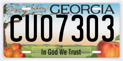 GA license plate CUO7303