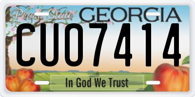 GA license plate CUO7414