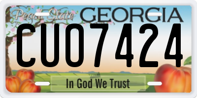 GA license plate CUO7424