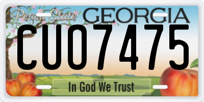GA license plate CUO7475