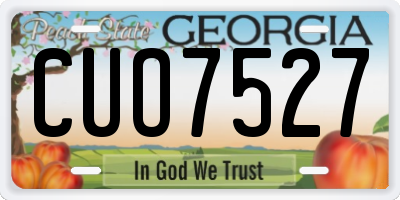 GA license plate CUO7527