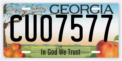 GA license plate CUO7577