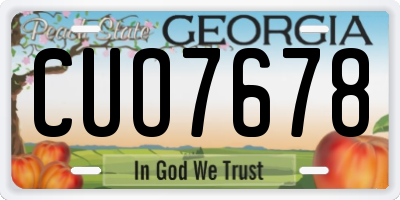 GA license plate CUO7678