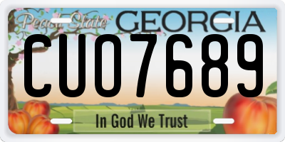 GA license plate CUO7689
