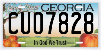 GA license plate CUO7828