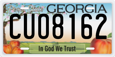 GA license plate CUO8162