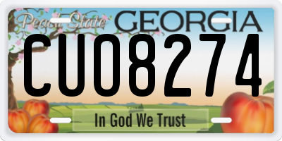 GA license plate CUO8274