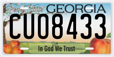 GA license plate CUO8433