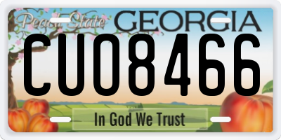 GA license plate CUO8466