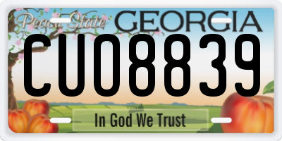 GA license plate CUO8839