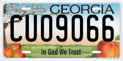 GA license plate CUO9066
