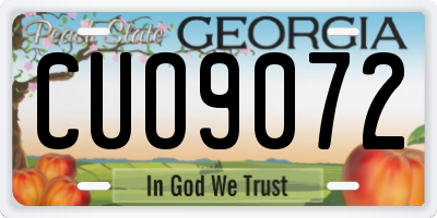 GA license plate CUO9072