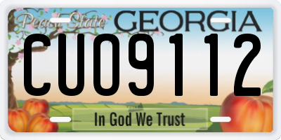 GA license plate CUO9112