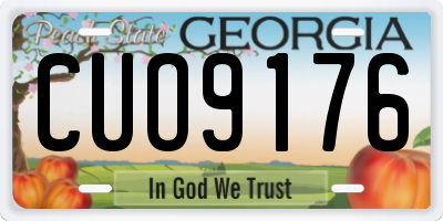 GA license plate CUO9176