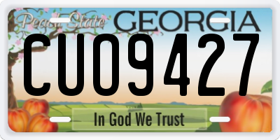 GA license plate CUO9427
