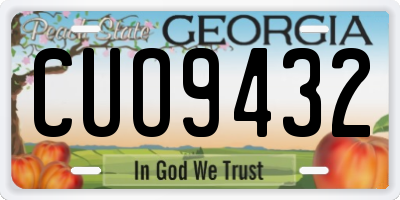 GA license plate CUO9432