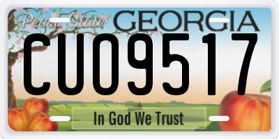 GA license plate CUO9517