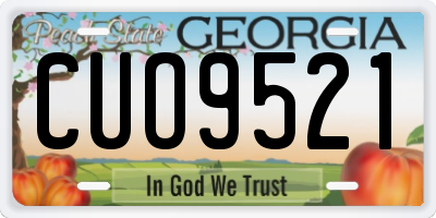 GA license plate CUO9521