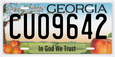 GA license plate CUO9642