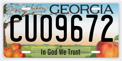 GA license plate CUO9672