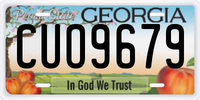 GA license plate CUO9679