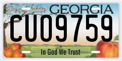 GA license plate CUO9759