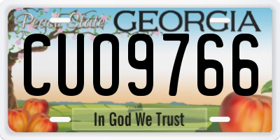 GA license plate CUO9766