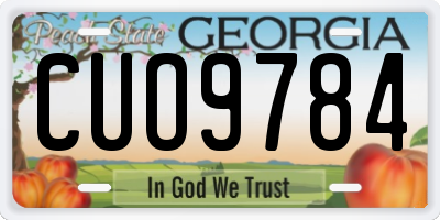 GA license plate CUO9784