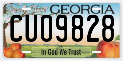 GA license plate CUO9828