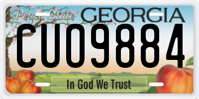 GA license plate CUO9884