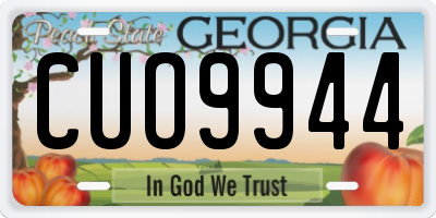 GA license plate CUO9944