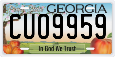 GA license plate CUO9959