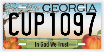 GA license plate CUP1097