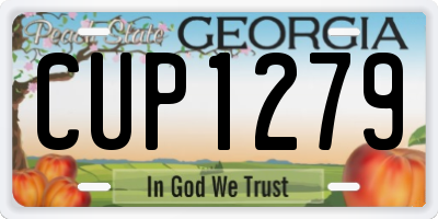 GA license plate CUP1279