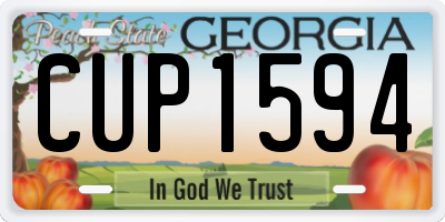 GA license plate CUP1594