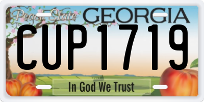 GA license plate CUP1719