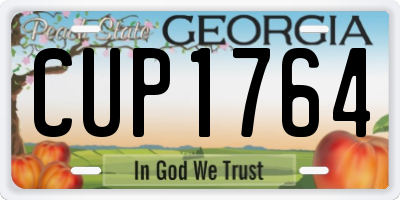 GA license plate CUP1764