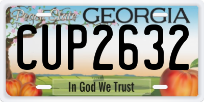 GA license plate CUP2632