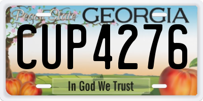 GA license plate CUP4276