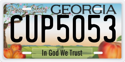 GA license plate CUP5053