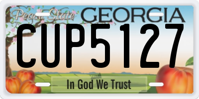 GA license plate CUP5127